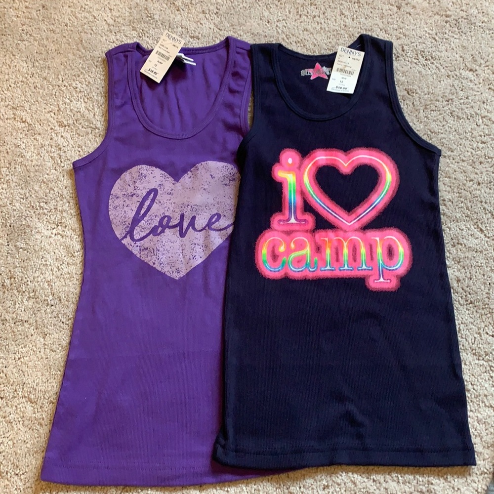Two NWT Girls Tank Tops